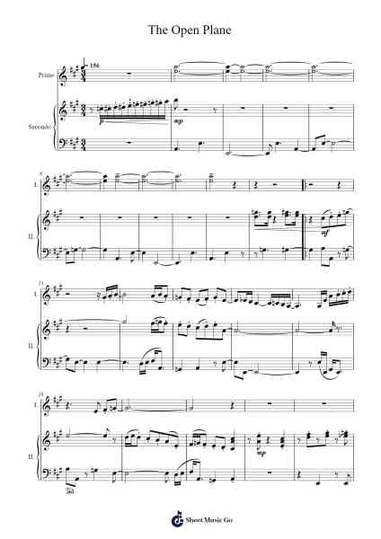 The Open Plane Sheet Music by Naoko Mitome/Chika Sekigawa-Arr.Mattbart Stephy