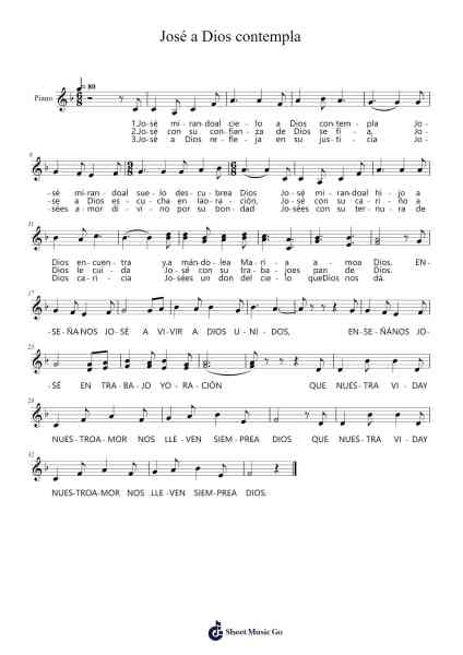 José a Dios contempla Sheet Music by Joaquín Madurga-Arr.Earmay