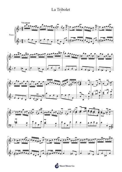 Pièces de clavecin, Livre 1: La Tribolet Sheet Music by Jacques Du Phly-Arr.Cashdrey Popkim