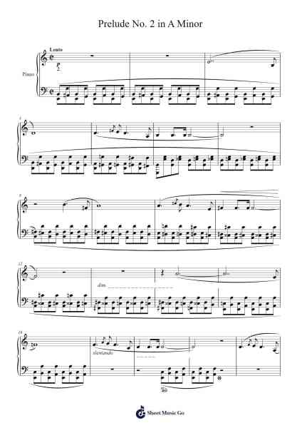 Prelude No. 2 in A Minor, Op. 28 Sheet Music by Frédéric Chopin-Arr.Everkeith Abters