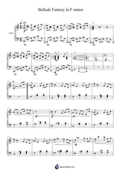 Ballade Fantasy in F minor Sheet Music by Stilkim-Arr.Reedthey Zeway