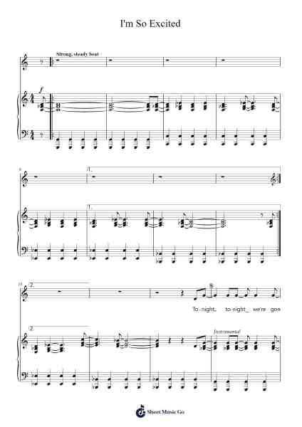 I'm So Excited Sheet Music by The Pointer Sisters-Arr.Geward Mansloyd