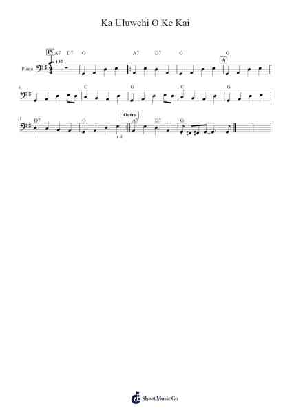 Ka Uluwehi O Ke Kai Sheet Music by Cooshall Gosrey-Arr.Woolgreen