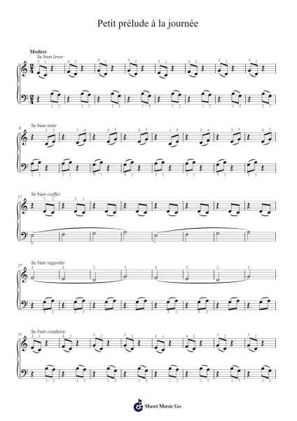 Petit prélude à la journée Sheet Music by Erik Satie-Arr.Peay