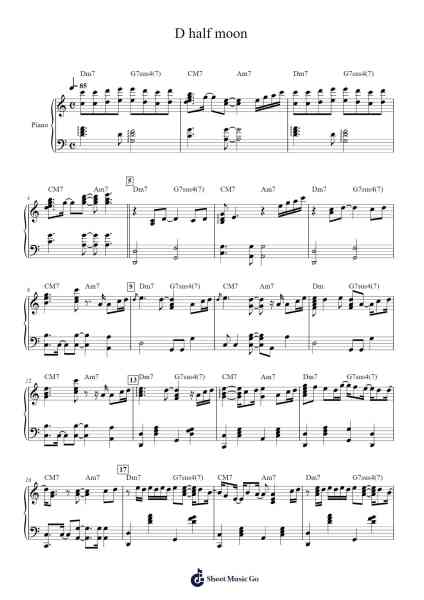 D half moon Sheet Music by DEAN-Arr.Leighruth