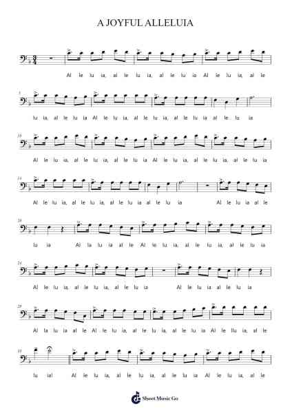 A JOYFUL ALLELUIA Sheet Music by Gordon Yeung-Arr.Hewgy Fowearl