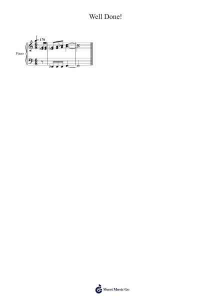 Well Done! Sheet Music by Hirokazu Ando-Arr.Canor