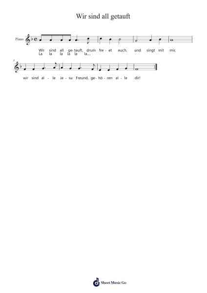 Wir sind all getauft Sheet Music by -Arr.Warmew