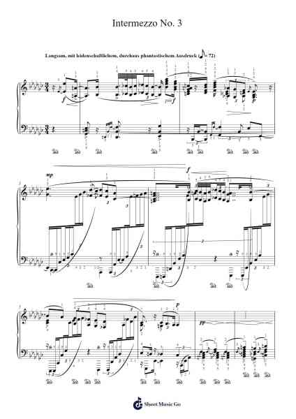 Intermezzo No. 3 from 6 Intermezzi Op. 45 Sheet Music by Max Reger-Arr.Chilflower