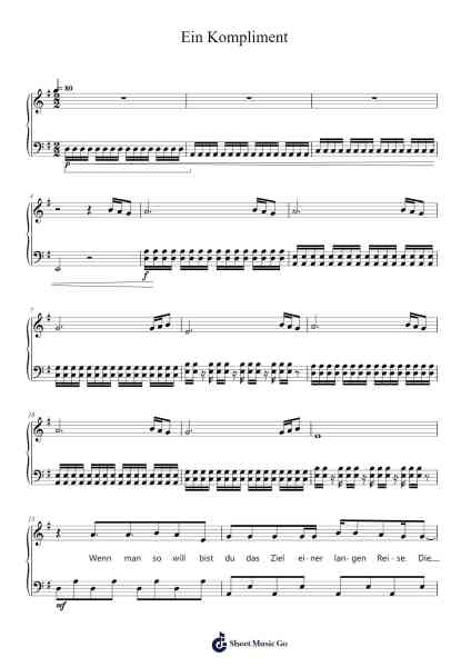 Ein Kompliment Sheet Music by Sportfreunde Stiller-Arr.Bergdrew Browningthur