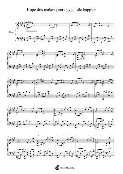 Hope This Makes Your Day a Little Happier Sheet Music by ...etc...-Arr.Efbooth Borgfe