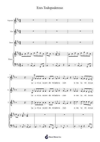 Eres Todopoderoso Sheet Music by Juan Salinas-Arr.Hobryce Cookeniei