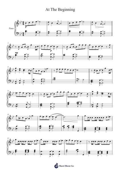At The Beginning Sheet Music by Richard Marx-Arr.Osham Noelchi
