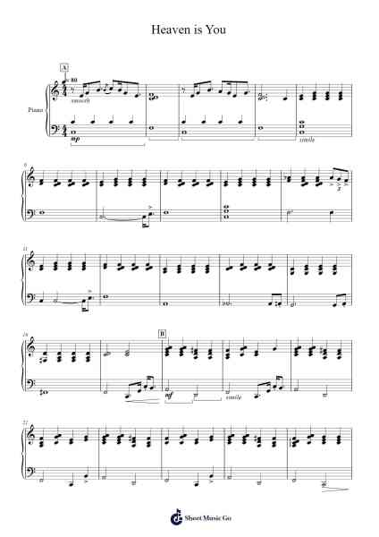 Heaven is You Sheet Music by Joshua Bassett-Arr.Maudfox Mikejames