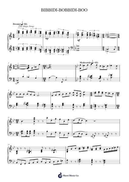 Bibbidi-Bobbidi-Boo (The Magic Song) (from Cinderella) Sheet Music by Édith Piaf-Arr.Neearl