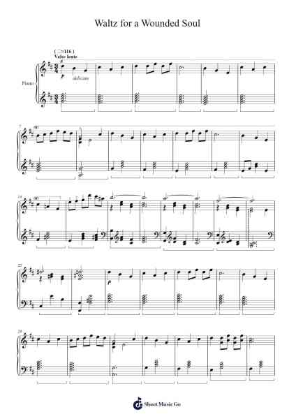 Waltz for a Wounded Soul Sheet Music by C. Nguyen-Arr.Humera