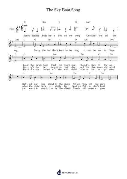 The Sky Boat Song Sheet Music by Traditionell-Arr.Arkuk Househous
