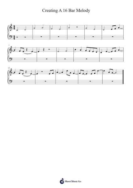 Creating A 16 Bar Melody Sheet Music by Jasmine Casey-Arr.Mickkay
