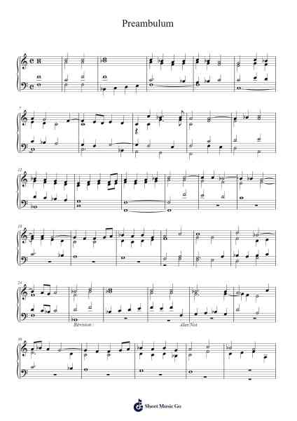 Preambulum Sheet Music by Peter Hasse-Arr.Faitheten Finntham