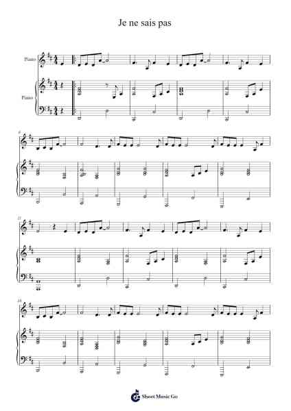 Je ne sais pas Sheet Music by Lambmill-Arr.Panvier Oisendan