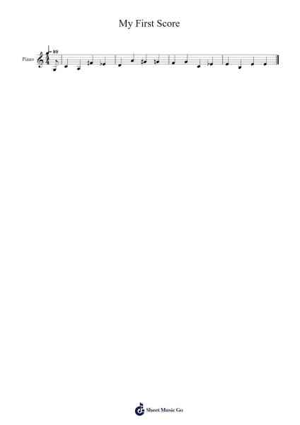 My First Score Sheet Music by ianfofanov9-Arr.Prittlay