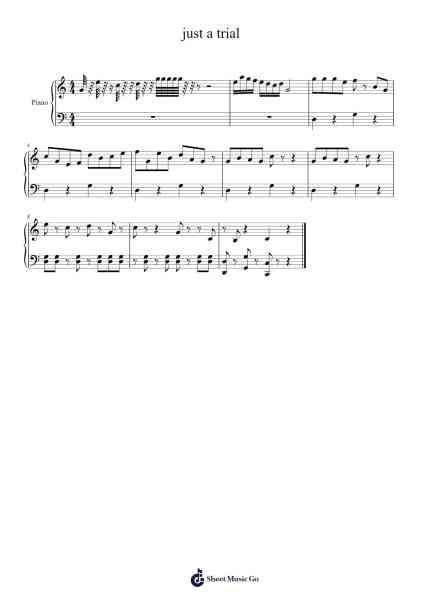 just a trial Sheet Music by Alchards Ianbrian-Arr.Trebes
