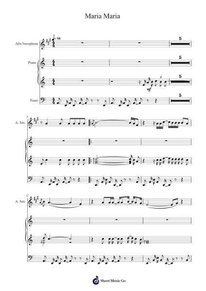 Maria Maria Sheet Music by Donell Babino-Arr.Cofvey Fieldmeo