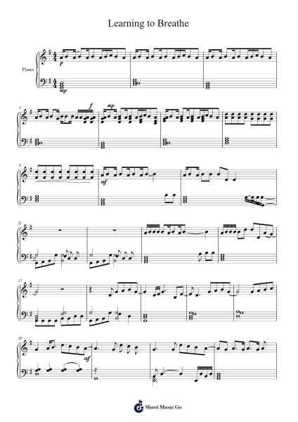 Learning to Breathe Sheet Music by Switchfoot-Arr.Manlynch