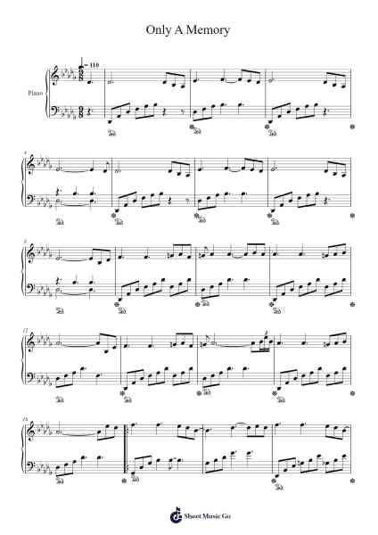 Only A Memory Sheet Music by Yanni-Arr.Charjames