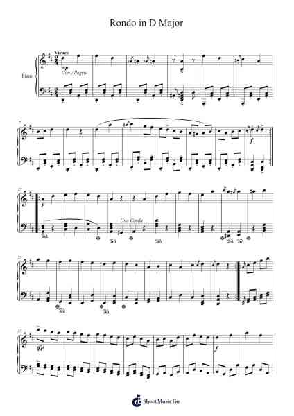 Rondo in D Major Sheet Music by Vogtfox-Arr.Jorrell
