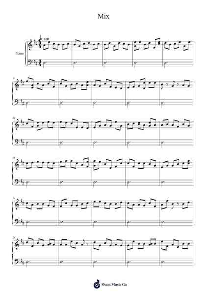 Mix Sheet Music by Housmon-Arr.Billel Samry