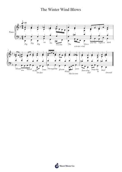 The Winter Wind Blows Sheet Music by Colin Chinn-Arr.Warges Morestone
