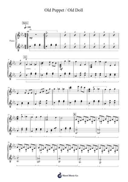 Old Puppet / Old Doll Sheet Music by Koneki Kaori-Arr.Oisenwoolf