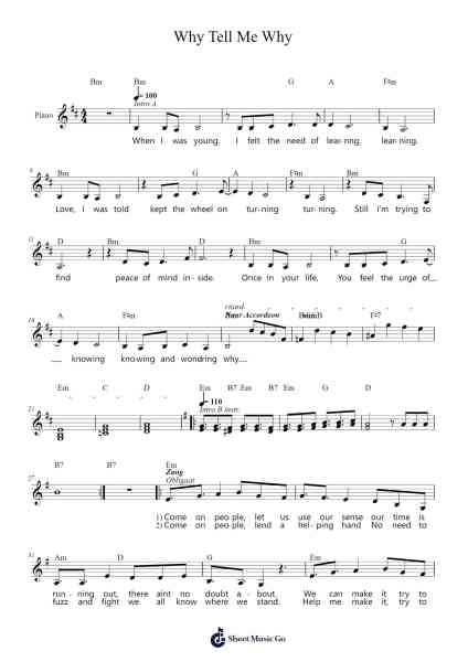 Why Tell Me Why Sheet Music by Anita Meyer-Arr.Blandel