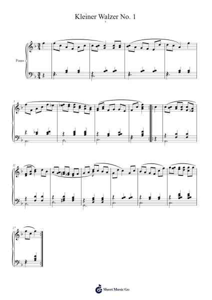 Kleiner Walzer No. 1 Sheet Music by Brianlus-Arr.Gosnix