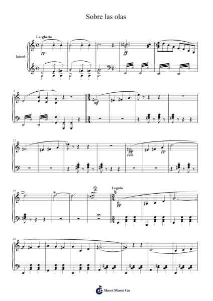 Sobre las Olas Sheet Music by Juventino Rosas-Arr.Zaharte Whlith