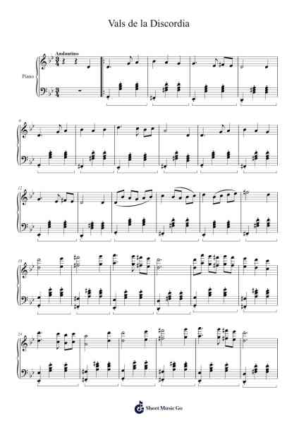 Vals de la Discordia Sheet Music by Angel Alfaro-Arr.Pauldo Reedbart