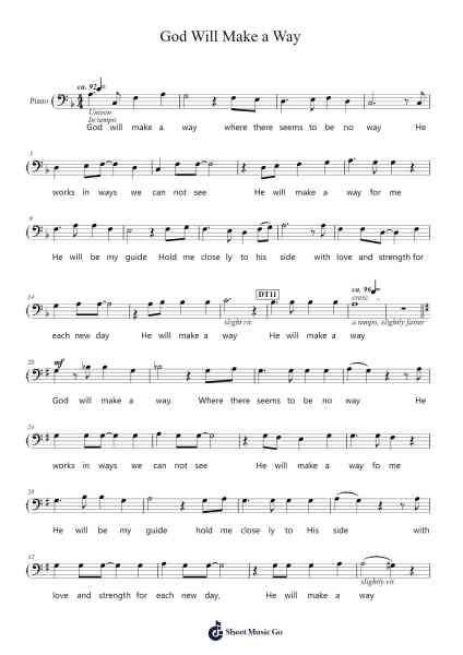 God Will Make a Way Sheet Music by Don Moen-Arr.Ruthbrian Noelbuck