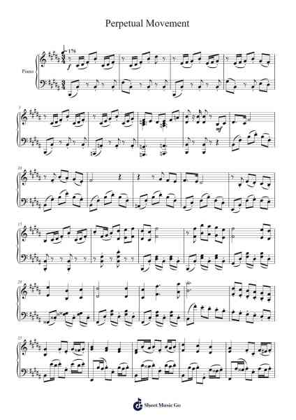 Perpetual Movement Sheet Music by Q-Music-Arr.Stilwald Mollswift