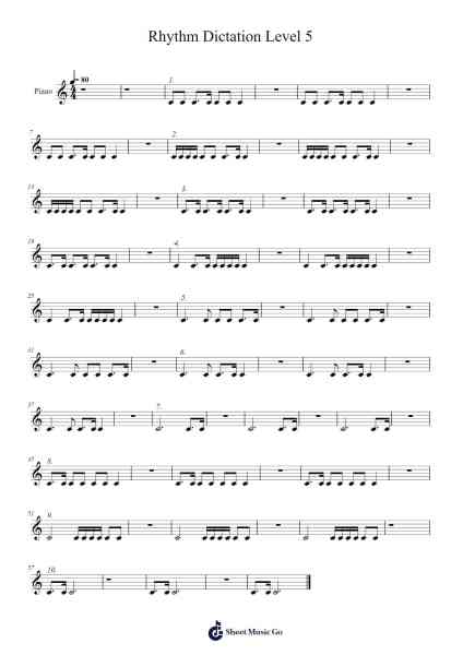 Rhythm Dictation Level 5 Sheet Music by srstockton-Arr.Virquinn Hoodvid