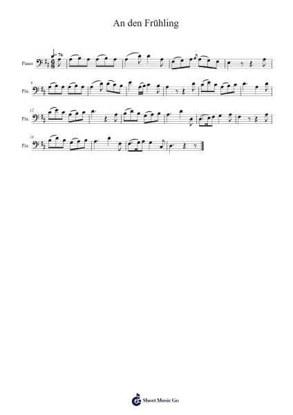 An den Frühling Sheet Music by Franz Schubert-Arr.Runiel Faulktave
