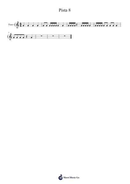 Pista 8 Sheet Music by -Arr.Wilbeth