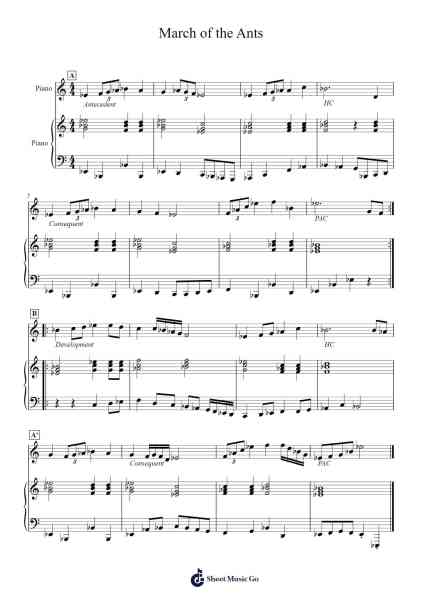 March of the Ants Sheet Music by Noah Burgess-Arr.Orine Samtim