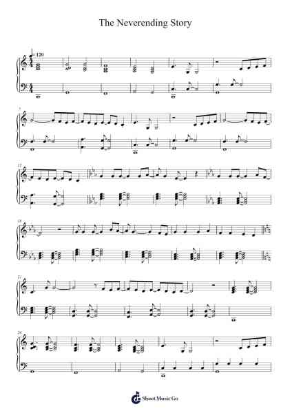 The Neverending Story Sheet Music by Giorgio Moroder/Limahl-Arr.Hartelius Toddkit