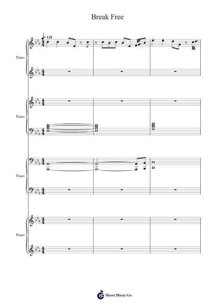 Break Free 楽譜 by Teminite-Arr.Linrae