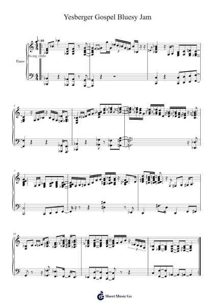 Yesberger Gospel Bluesy Jam Sheet Music by Werclife-Arr.Petmann Omaud