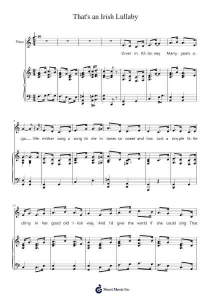 That's an Irish Lullaby Sheet Music by katecuttill-Arr.Walry