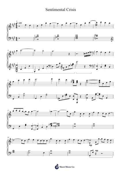 Sentimental Crisis Sheet Music by halca-Arr.Faulkvan
