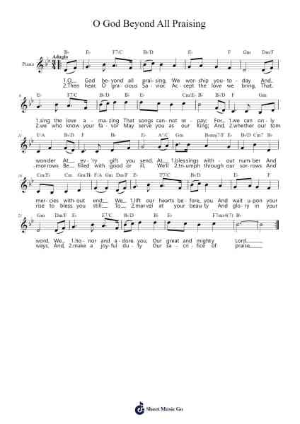 O God Beyond All Praising Sheet Music by Gustav Holst-Arr.Barlo Osford