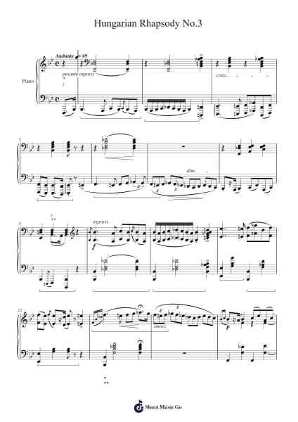 Hungarian Rhapsody No. 3 Sheet Music by Franz Liszt-Arr.Bumie Dorion